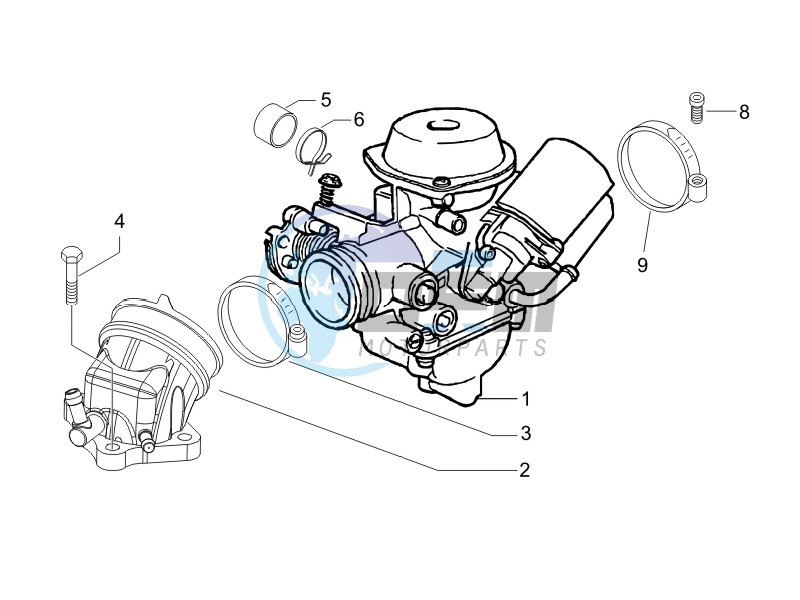 Carburettor  assembly - Union pipe