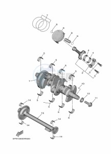 XSR900 MTM890 (BEA7) drawing CRANKSHAFT & PISTON