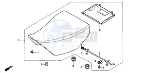 TRX200 FOURTRAX 200 drawing SEAT