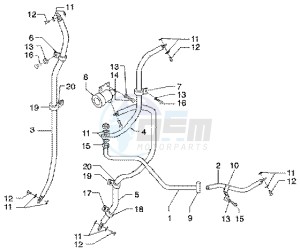 X9 180 Amalfi drawing Brake pipes