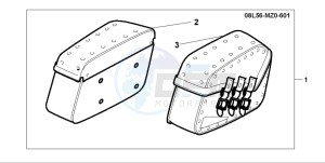 GL1500CD drawing LEATHER SADDLEBAG