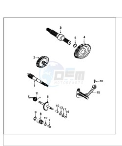 TWEET 125 V PRO drawing GEARBOX AND KICKSTART BEFORE 21/05/2014