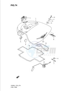 VL800 drawing FUEL TANK (VL800CL1 E2)