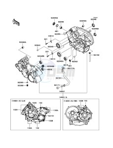 KVF650 4x4 KVF650D7F EU GB drawing Crankcase