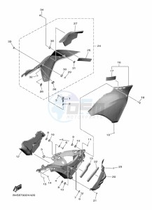 YZF1000D YZF-R1M (B4S6) drawing COWLING 3