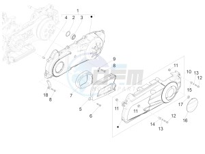 GTS 125 4T ie Super E3 (EMEA) (E, I) drawing Crankcase cover - Crankcase cooling