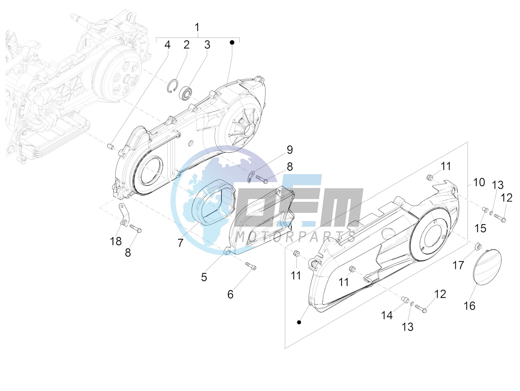 Crankcase cover - Crankcase cooling