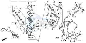 CBF1000T9 Ireland - (EK) drawing FR. BRAKE MASTER CYLINDER (CBF1000A/T/S)