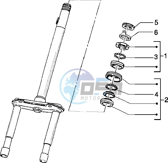 Steering bearing ball tracks