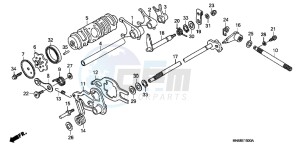 TRX250XD TRX250X Australia - (U) drawing GEARSHIFT DRUM