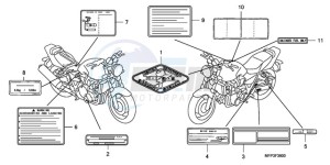 CB13009 SI / MME TWO - (SI / MME TWO) drawing CAUTION LABEL (CB1300/CB1 300A)