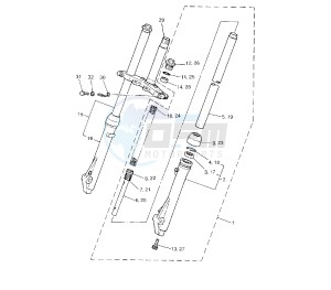 PW 80 drawing FRONT FORK