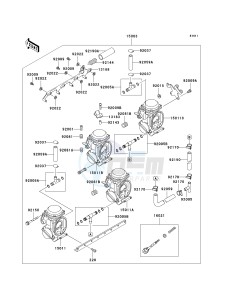 ZX 750 P [NINJA ZX-7R] (P5-P8) [NINJA ZX-7R] drawing CARBURETOR