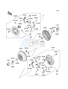 MULE_600 KAF400BCF EU drawing Rear Hub