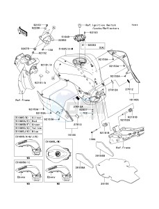 ZX 600 P [NINJA ZX-6R] (7F-8FA) P8FA drawing FUEL TANK