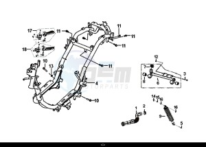 FIDDLE III 50 (XA05W5-EU) (L8-M0) drawing FRAME BODY ENGINE MOUNT