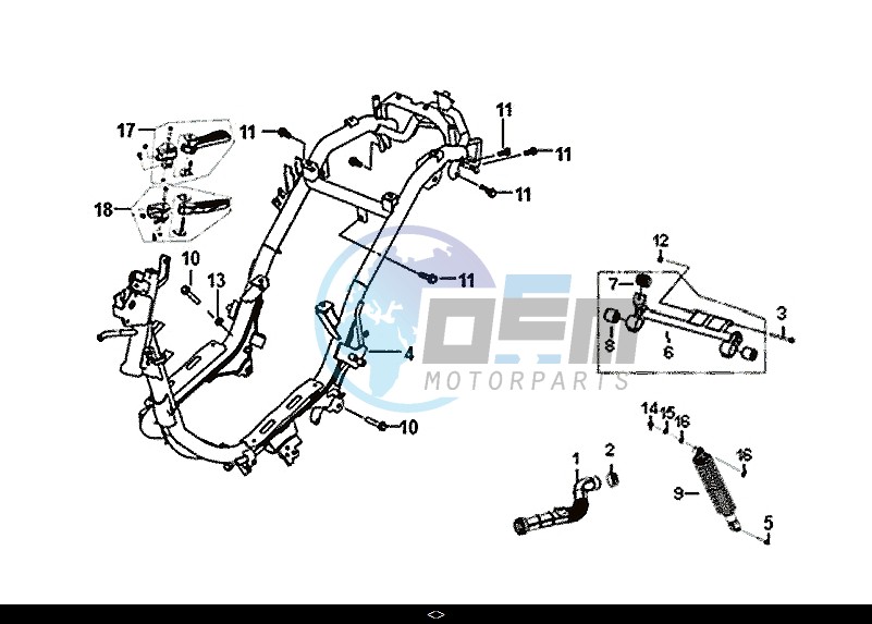 FRAME BODY ENGINE MOUNT