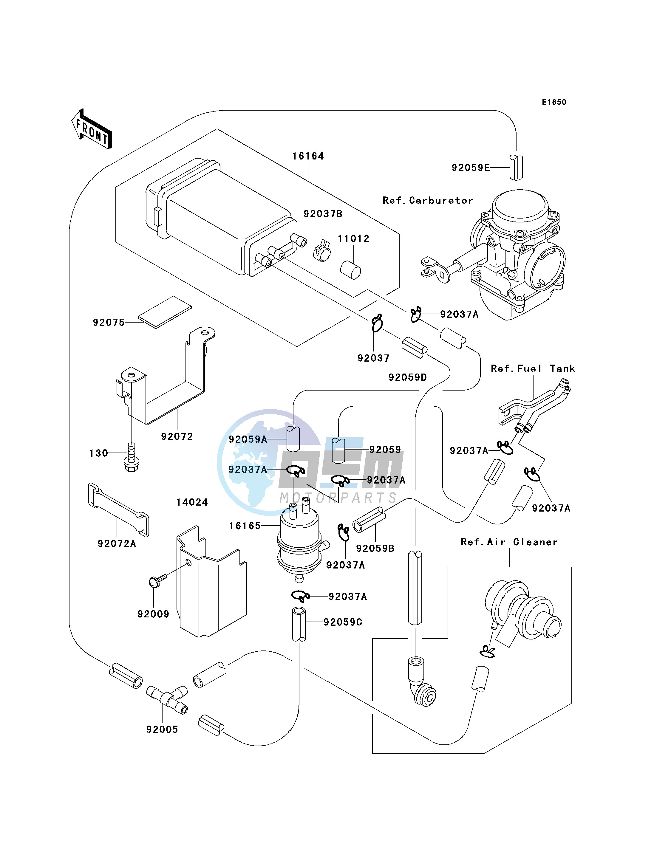 FUEL EVAPORATIVE SYSTEM-- CA- -