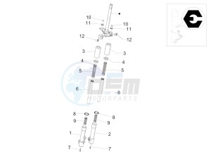 Liberty 50 4T Delivery 2012-14 drawing Fork's components (Escorts)