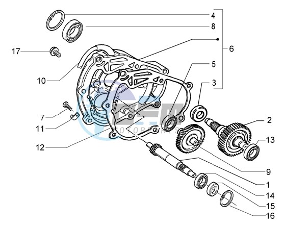 Rear wheel shaft