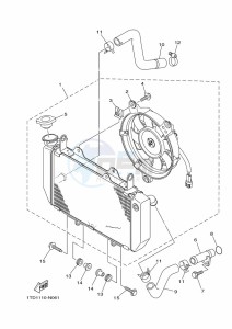 YFZ450R (BKDA) drawing RADIATOR & HOSE