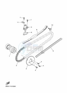 YFZ50 (BW4H) drawing CAMSHAFT & CHAIN