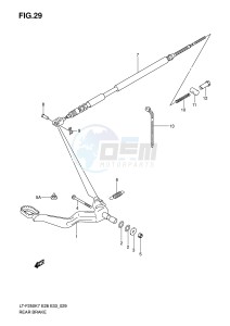 LT-F250 (E28-E33) drawing REAR BRAKE