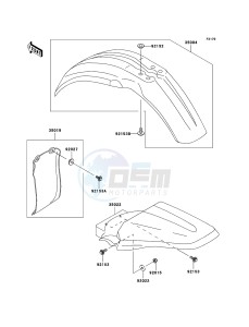 KX85_/_KX85_II KX85BBF EU drawing Fenders