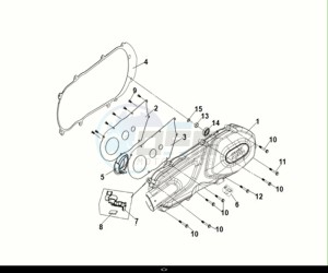 JET X 125I ABS (XH12WX-EU) (E5) (M1) drawing L. CRANK CASE COVER