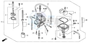 CR85R drawing CARBURETOR