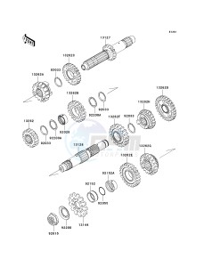 KX 450 D (KX450F) (F8F) D8F drawing TRANSMISSION