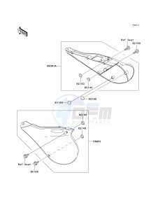 KX 250 L [KX250] (L4) [KX250] drawing SIDE COVERS