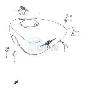 LS650 (E3-E28) SAVAGE drawing FUEL TANK (MODEL K5 K6 K7 K8)