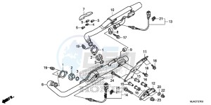 VT750C2BE Shadow - VT750C2B-E UK - (E) drawing EXHAUST MUFFLER (VT750CS/ C2B/ C2S/ C)