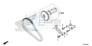 TRX420FA5G TRX420F Europe Direct - (ED) drawing CAM CHAIN/TENSIONER