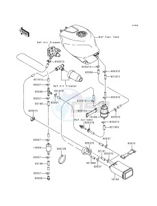 ZX 750 N [NINJA ZX-7RR] (N1-N2) [NINJA ZX-7RR] drawing FUEL EVAPORATIVE SYSTEM