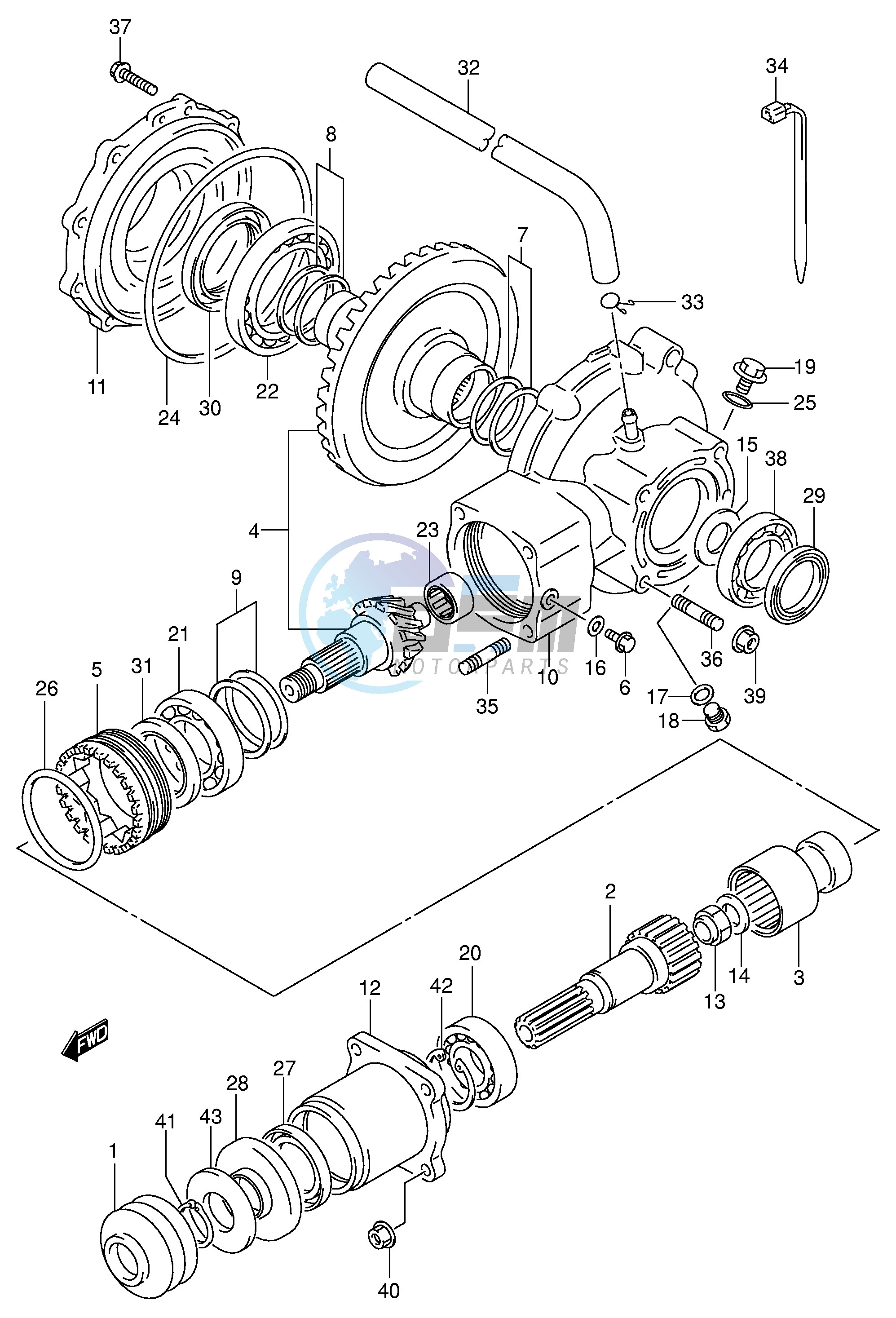 FINAL BEVEL GEAR (REAR)(MODEL K1 K2)