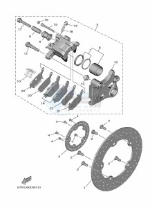 XSR900 MTM890-U (BMS1) drawing REAR BRAKE CALIPER