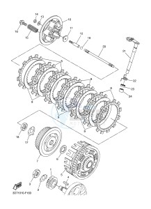 WR250R (32DN) drawing CLUTCH