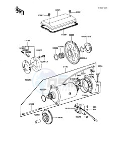 KZ 1000 J (J1-J3) drawing STARTER MOTOR_STARTER CLUTCH -- KZ1000-J1- -