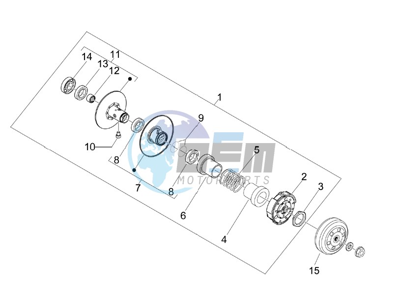 Driven pulley