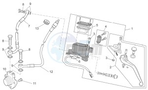 Griso S.E. 1200 8V USA-CND drawing Clutch control complete