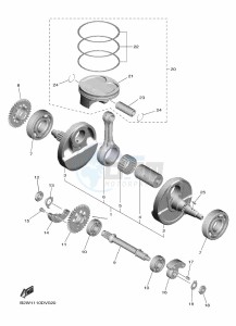 WR450F (BDBC) drawing CRANKSHAFT & PISTON