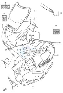 GSX600F (E28) Katana drawing COWLING BODY (MODEL N)