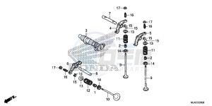 VT750SE Shadow E drawing CAMSHAFT/ VALVE (FRONT)