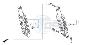 CBF250 drawing REAR CUSHION