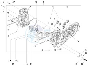 Fly 150 4T 3V ie (USA) drawing Crankcase