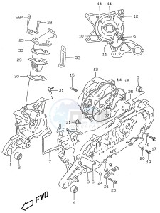 AY50 (V-W-X-Y) katana drawing CRANKCASE (model AY50 K1)