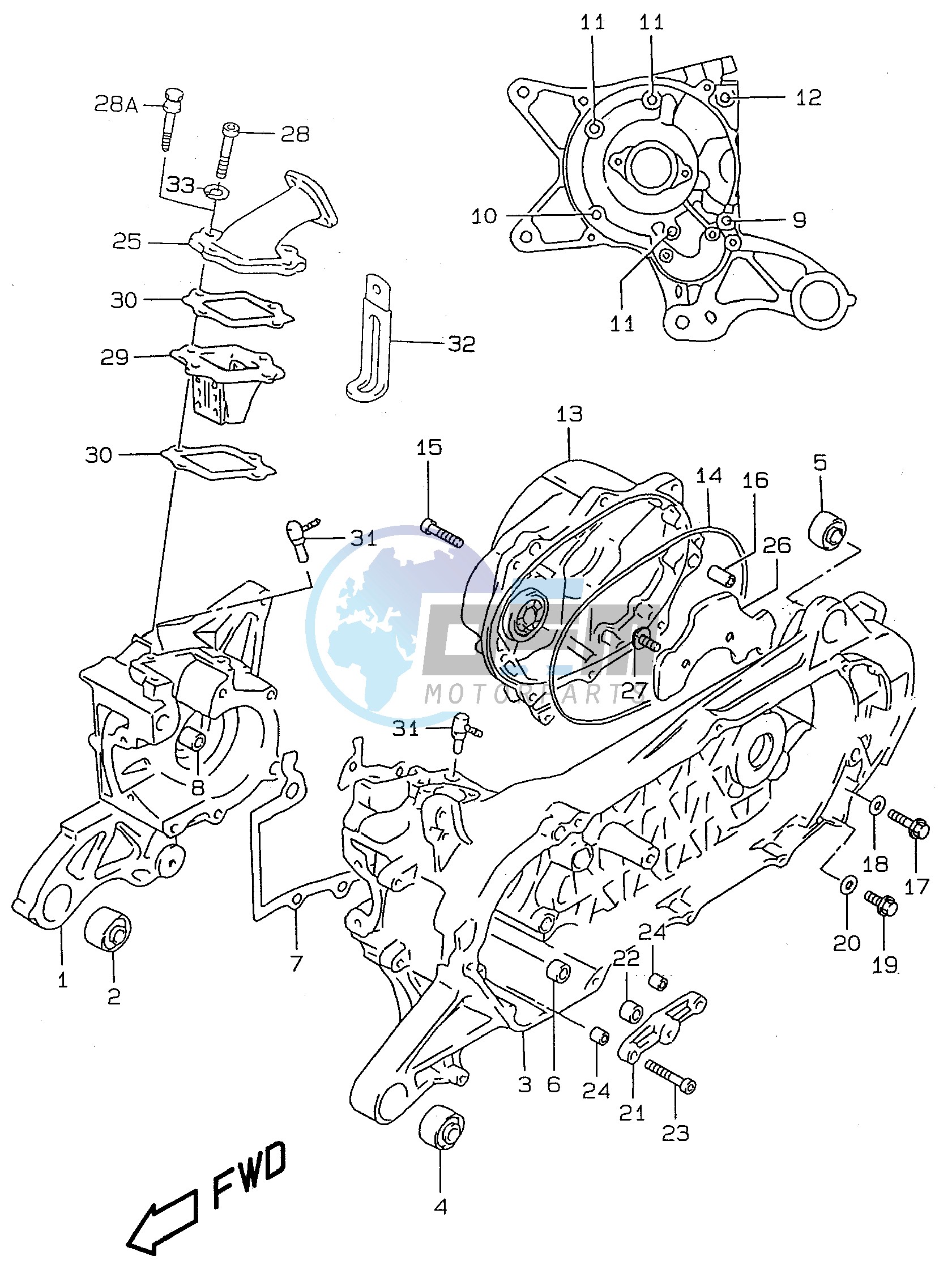 CRANKCASE (model AY50 K1)