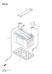 GSF650 (E21) Bandit drawing BATTERY (GSF650L1 E21)